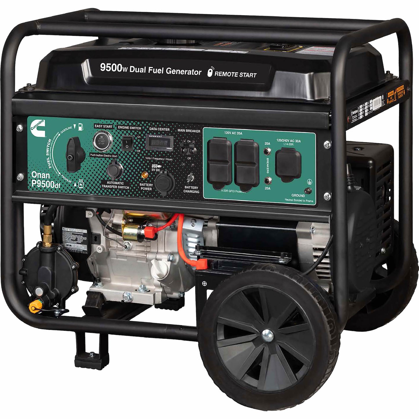 Cummins Onan P9500idf 7500W 9500W Max Dual Fuel Portable Generator